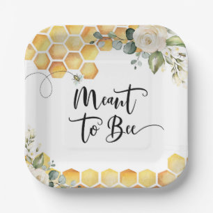 Elegante bedoeld voor bijen bruidsfeest papieren bordje
