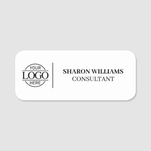 Elegante Bedrijf Zakelijke Logo Medewerker Magneti Naamplaatje (Voorkant)