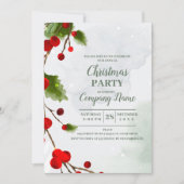 Elegante bedrijfs cocktail kerstfeest  kaart (Voorkant)