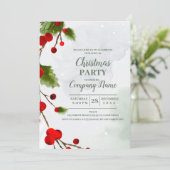 Elegante bedrijfs cocktail kerstfeest  kaart (Staand voorkant)