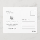 Elegante Bedrijfsboog Foto Kerstmis Briefkaart (Achterkant)