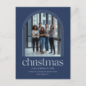 Elegante Bedrijfsboog Foto Kerstmis Briefkaart (Voorkant)