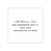 Elegante bedrijfsnaam en eenvoudig retouradres rubberstempel (Afrduk)