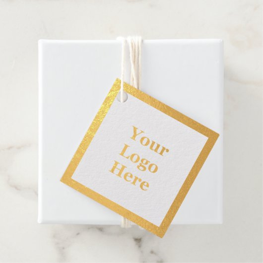 Elegante Bedrijfsnaam Logo Gold Folie Prijs Label (Met doos)