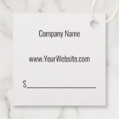 Elegante Bedrijfsnaam Logo Gold Folie Prijs Label (Achterkant)