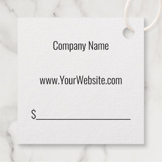 Elegante Bedrijfsnaam Logo Gold Folie Prijs Label (Achterkant)