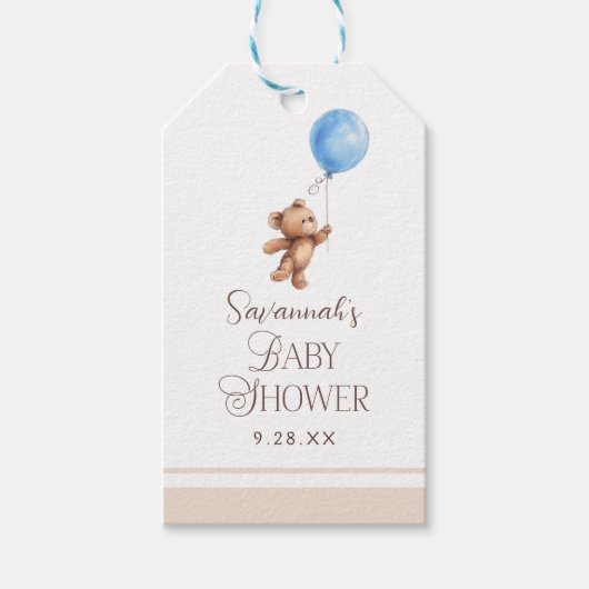 Elegante Beer Baby Shower Beer Cadeaulabel (Voorkant)