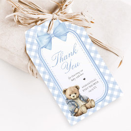 Elegante Beer Babyshower Favor Tags 'Bearly Wait' Cadeaulabel