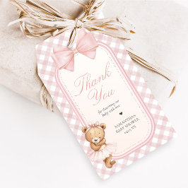 Elegante Beer Babyshower Favor Tags - Bearly Wait Cadeaulabel