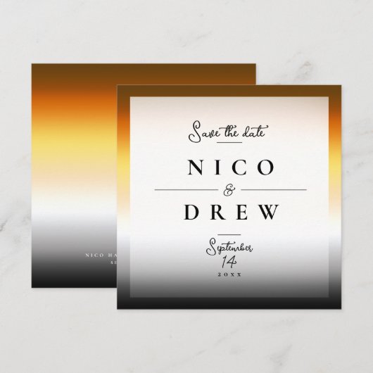 Elegante Beer Trots Huwelijk  Save The Date (Voorkant / Achterkant)