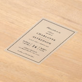 Elegante begrafenis | Chic Memorial Service Acryl Uitnodigingen (Laagn)