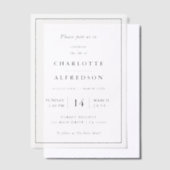 Elegante begrafenis | Chic Memorial Service Vellum Uitnodigingen (Offset)