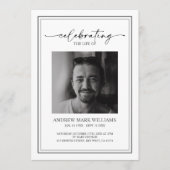 Elegante begrafenis orde van dienst programmakaart (Voorkant)