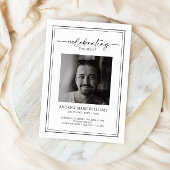 Elegante begrafenis orde van dienst programmakaart