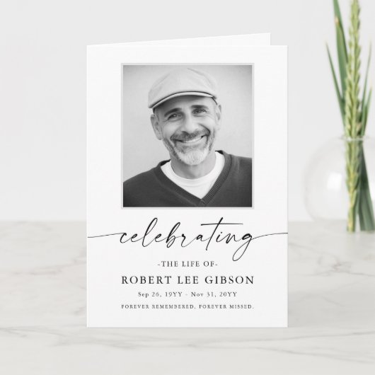 Elegante begrafenis overlijdensvolgorde van servic programma (Voorkant)