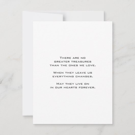 Elegante begrafenis viering van het leven dank u k bedankkaart (Achterkant)