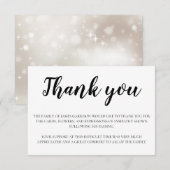 Elegante begrafenis zwart wit dank u bedankkaart (Voorkant / Achterkant)