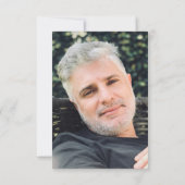 Elegante begrafenis zwart wit dank u met foto bedankkaart (Achterkant)