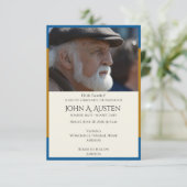 Elegante begrafenisaankondiging Kaart - klein form (Staand voorkant)