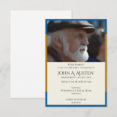 Elegante begrafenisaankondiging Kaart - klein form (Voorkant / Achterkant)