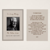 Elegante begrafenisdienst gebedsgebed Kaart (Voorkant /achterkant)