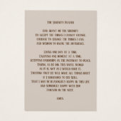 Elegante begrafenisdienst gebedsgebed Kaart (Achterkant)