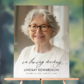 Elegante begrafenisfoto in liefdevolle herinnering acryl bord (Neutraal)