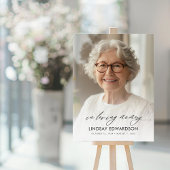 Elegante begrafenisfoto in liefdevolle herinnering acryl bord