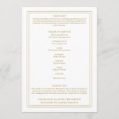 Elegante begrafenisfoto Orde van Service Programmakaart (Achterkant)