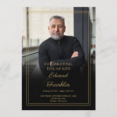 Elegante begrafenisfoto Orde van Service Programmakaart (Voorkant)