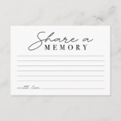 Elegante begrafenisviering van het leven Deel een  Informatiekaartje (Voorkant)