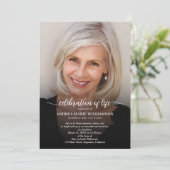 Elegante begrafenisviering van het leven Foto Kaart (Staand voorkant)