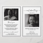 Elegante begrafenisvolgorde van service gevouwen p (Voorkant)