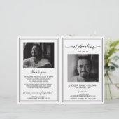 Elegante begrafenisvolgorde van service gevouwen p (Staand voorkant)