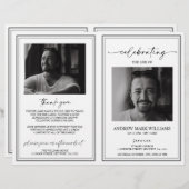 Elegante begrafenisvolgorde van service gevouwen p (Voorkant / Achterkant)