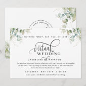 Elegante Begroeiing, Unieke Online Virtuele Bruilo Save The Date (Voorkant / Achterkant)