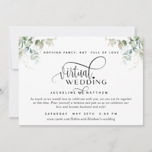 Elegante Begroeiing, Unieke Online Virtuele Bruilo Save The Date