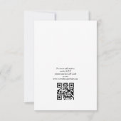 Elegante Begroting QR Code Bruiloft Kaart (Achterkant)