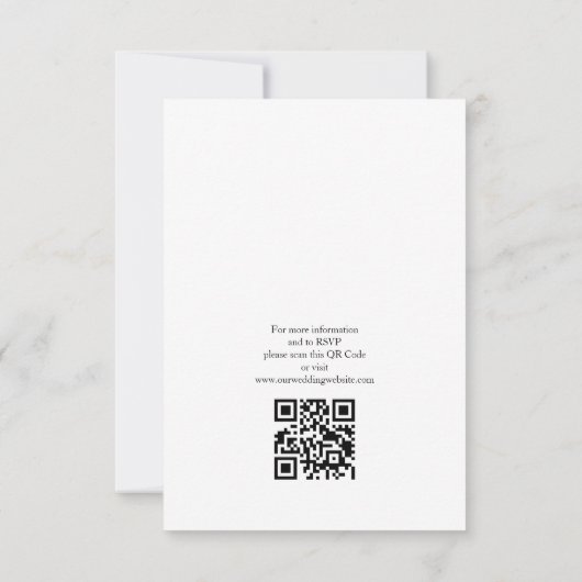 Elegante Begroting QR Code Bruiloft Kaart (Achterkant)