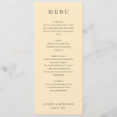 Elegante Beige Avocado Illustratie Menu (Voorkant)