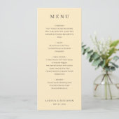 Elegante Beige Avocado Illustratie Menu (Staand voorkant)