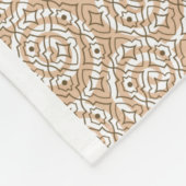 Elegante Beige Bloemen Medallion Fleece Deken (Hoek)