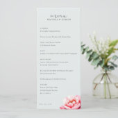 Elegante Beige Bloemen Menu (Staand voorkant)
