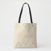 Elegante Beige Bloemen Tote Bag (Voorkant)