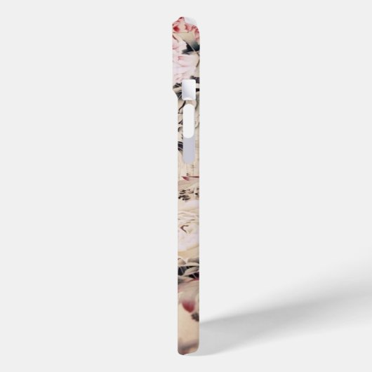 elegante  beige bloemeniPhone 6 hoesje (Achterkant / Links)