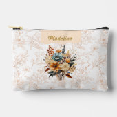 Elegante Beige Bloemennaam Etui (Voorkant)