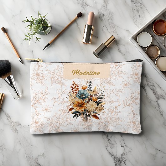 Elegante Beige Bloemennaam Etui