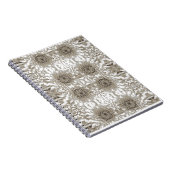Elegante Beige Bloemige Journal Notebook Notitieboek (Rechterzijde)