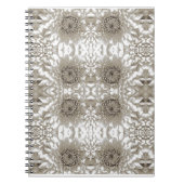 Elegante Beige Bloemige Journal Notebook Notitieboek (Voorkant)