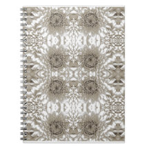 Elegante Beige Bloemige Journal Notebook